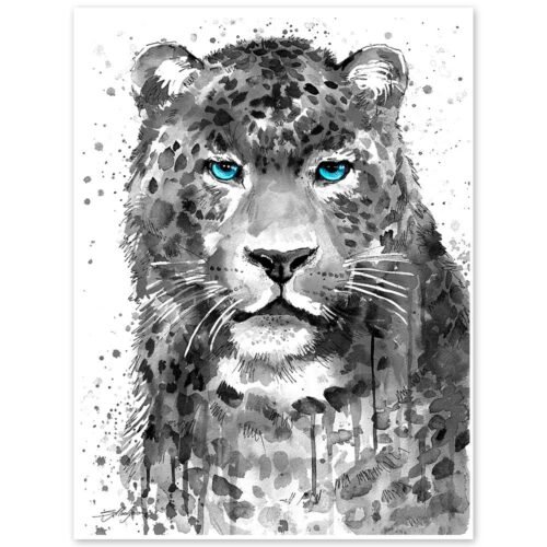 Black and white Panther Leopard Jaguar