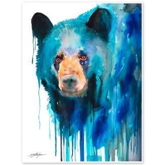 Blue American black bear