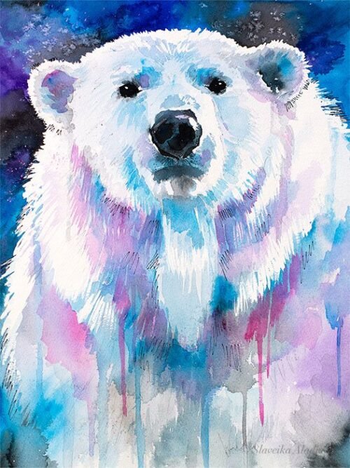 Blue Polar bear