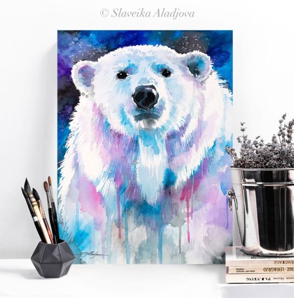 Blue Polar bear