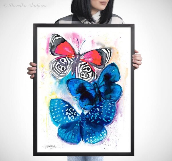 Blue and Red Butterfly