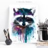 Raccoon watercolor 2 Raccoon