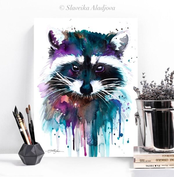 Raccoon watercolor 2 Raccoon
