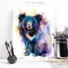 Sloth bear watercolor 2 Sloth bear