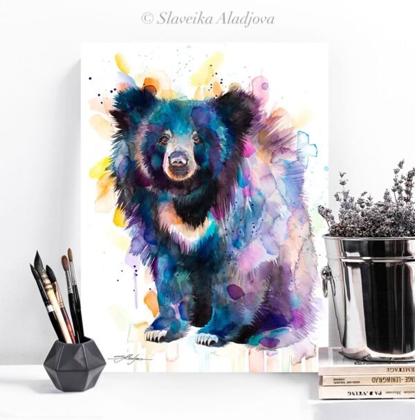 Sloth bear watercolor 2 Sloth bear