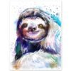 Three-toed sloth watercolor 7 Three-toed sloth