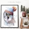 Funny Great Grey Owl With Hat