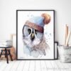 Funny Great Grey Owl With Hat
