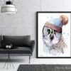 Funny Great Grey Owl With Hat