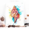 Seashell watercolor painting print by Slaveika Aladjova Seashell watercolor painting print by Slaveika Aladjova