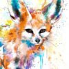 Fennec Fox watercolor 1 Fennec fox