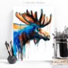 Moose watercolor 2 Moose