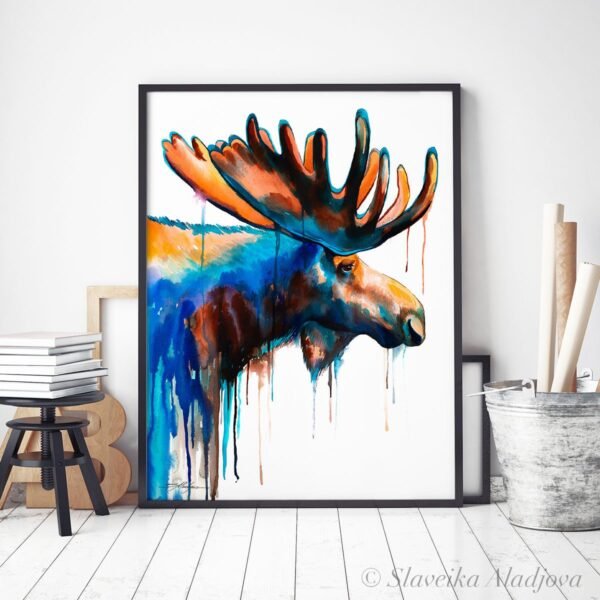 Moose watercolor 3 Moose