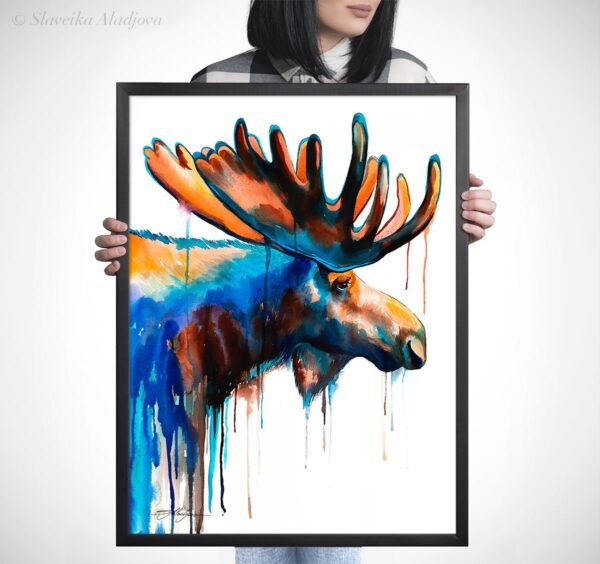 Moose watercolor 5 Moose