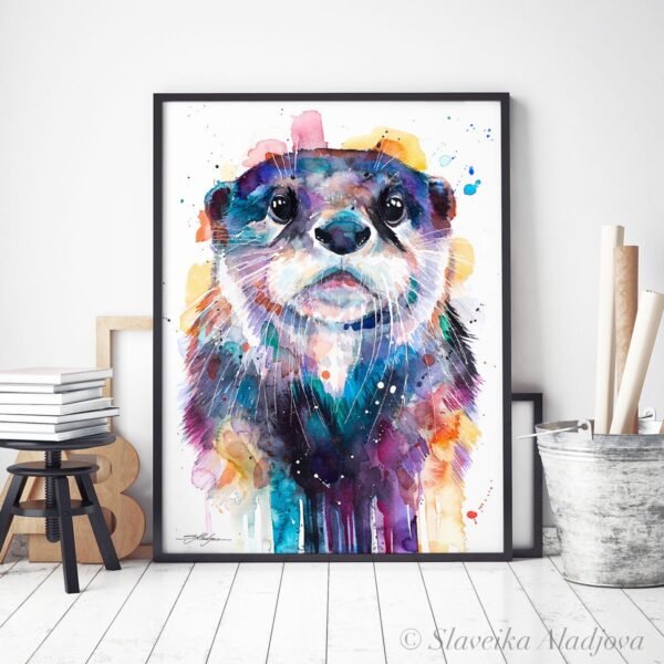 Otter watercolor 3 Otter