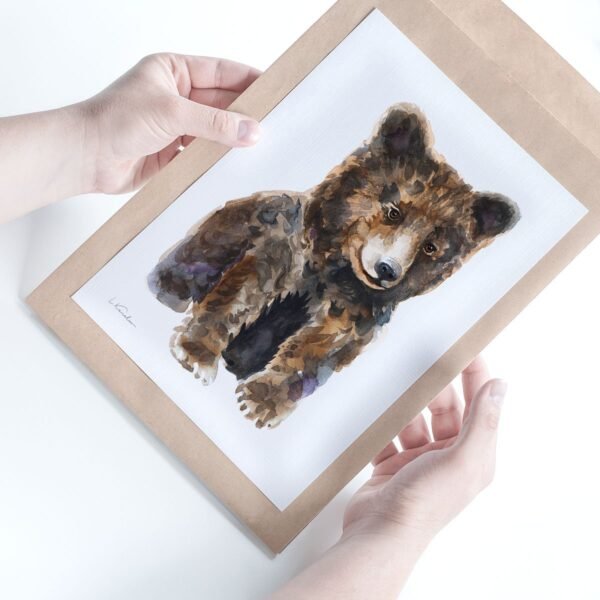 Baby Broun Bear Watercolor