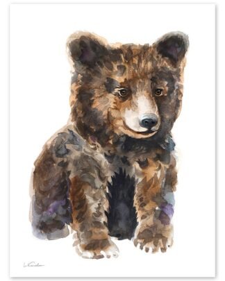 Baby Broun Bear Watercolor