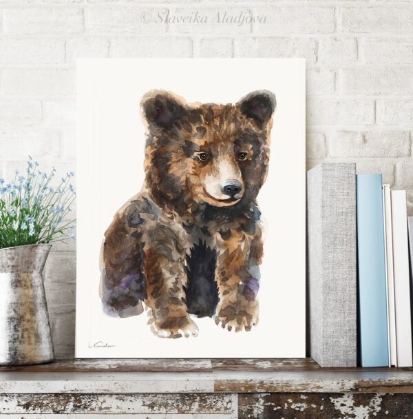 Baby Broun Bear Watercolor