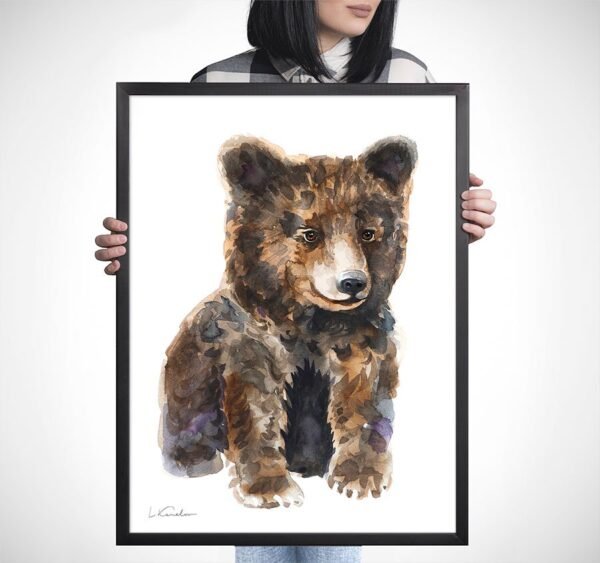 Baby Broun Bear Watercolor