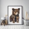 Baby Broun Bear Watercolor