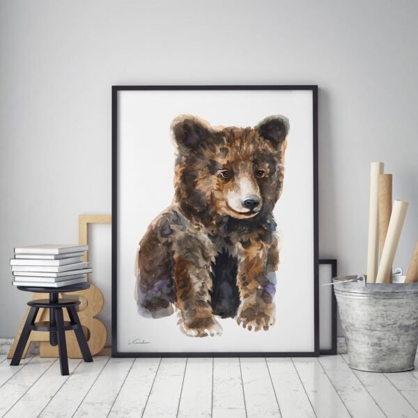 Baby Broun Bear Watercolor