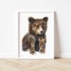 Baby Broun Bear Watercolor
