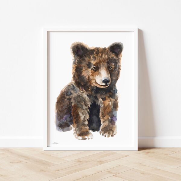 Baby Broun Bear Watercolor