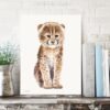 Baby Cheetah Watercolor KA00562 Baby Cheetah