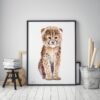 Baby Cheetah Watercolor KA00567 Baby Cheetah