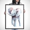 Baby Elephant Watercolor KA00463 Baby Elephant Watercolor Print