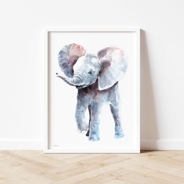 Baby Elephant Watercolor KA00469 Baby Elephant Watercolor Print