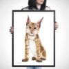 Baby Eurasian Lynx Watercolor KA00573 Eurasian Lynx Watercolor Print