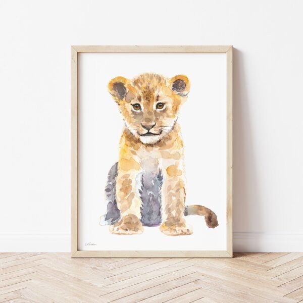 Baby Lion Watercolor KA004711 Baby Lion Watercolor