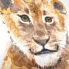 Baby Lion Watercolor KA004713 Baby Lion Watercolor