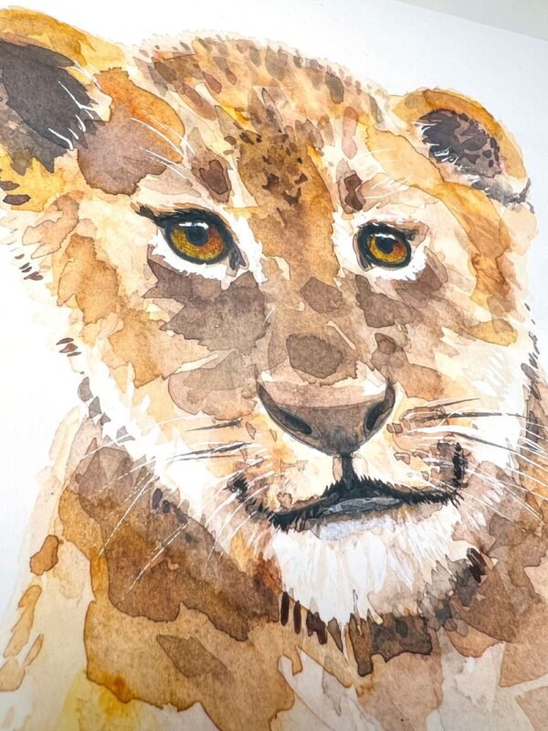 Baby Lion Watercolor KA004713 Baby Lion Watercolor