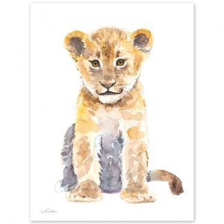 Lion Cub Watercolor