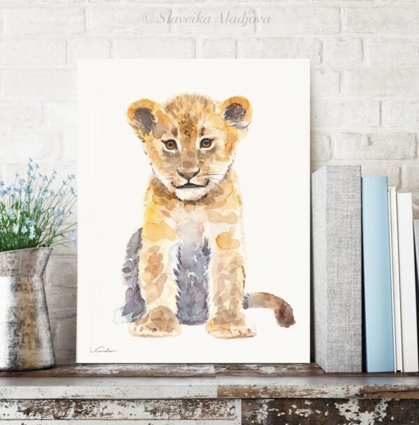 Baby Lion Watercolor KA00472 Baby Lion Watercolor