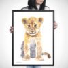 Baby Lion Watercolor KA00473 Baby Lion Watercolor