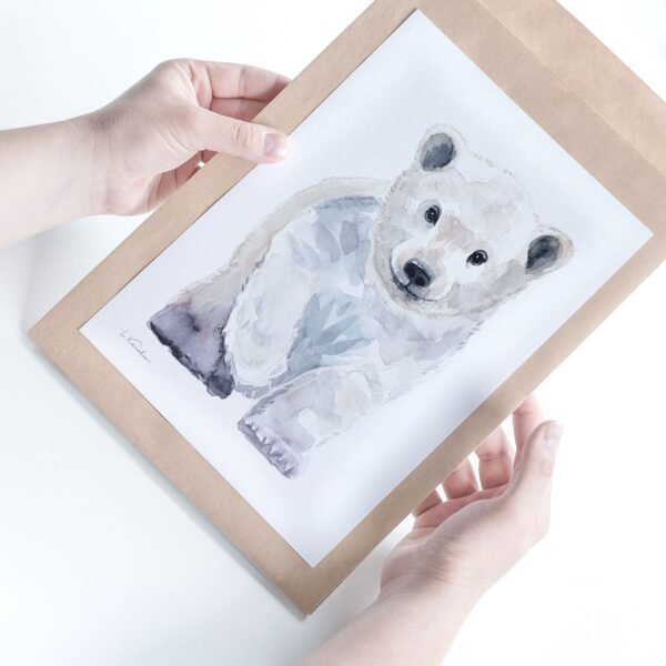 Baby Polar Bear Watercolor
