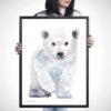 Baby Polar Bear Watercolor