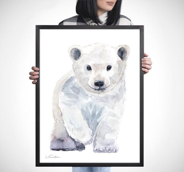 Baby Polar Bear Watercolor
