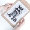 Baby Raccoon Watercolor