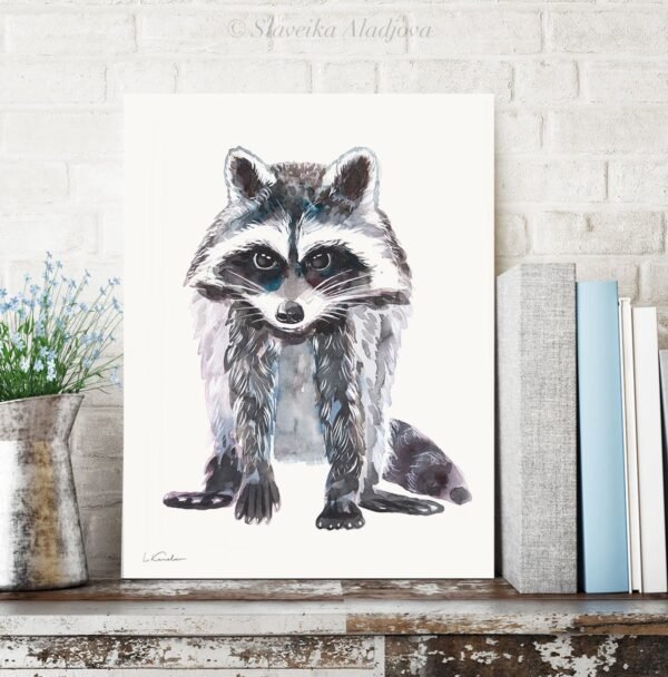 Baby Raccoon Watercolor