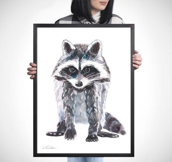 Baby Raccoon Watercolor