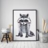 Baby Raccoon Watercolor