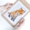 Baby Red Fox Watercolor KA004812 Red Fox Watercolor Print