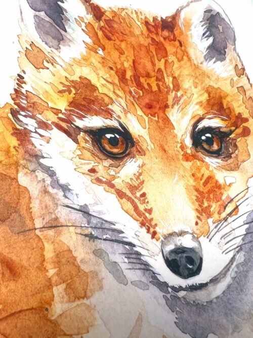Red Fox Watercolor Print