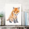 Baby Red Fox Watercolor KA00482 Red Fox Watercolor Print