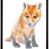 Baby Red Fox Watercolor KA00484 Red Fox Watercolor Print