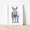Baby Rhino Watercolor 9 Baby Rhino Watercolor